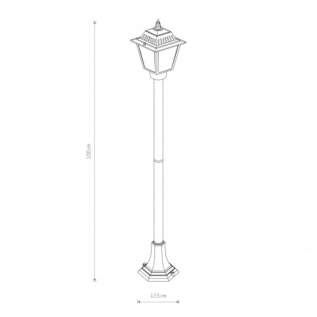 Nowodvorski ANA Zewnętrzna Słupek Max moc 10W only LED E27 Czarny 10501