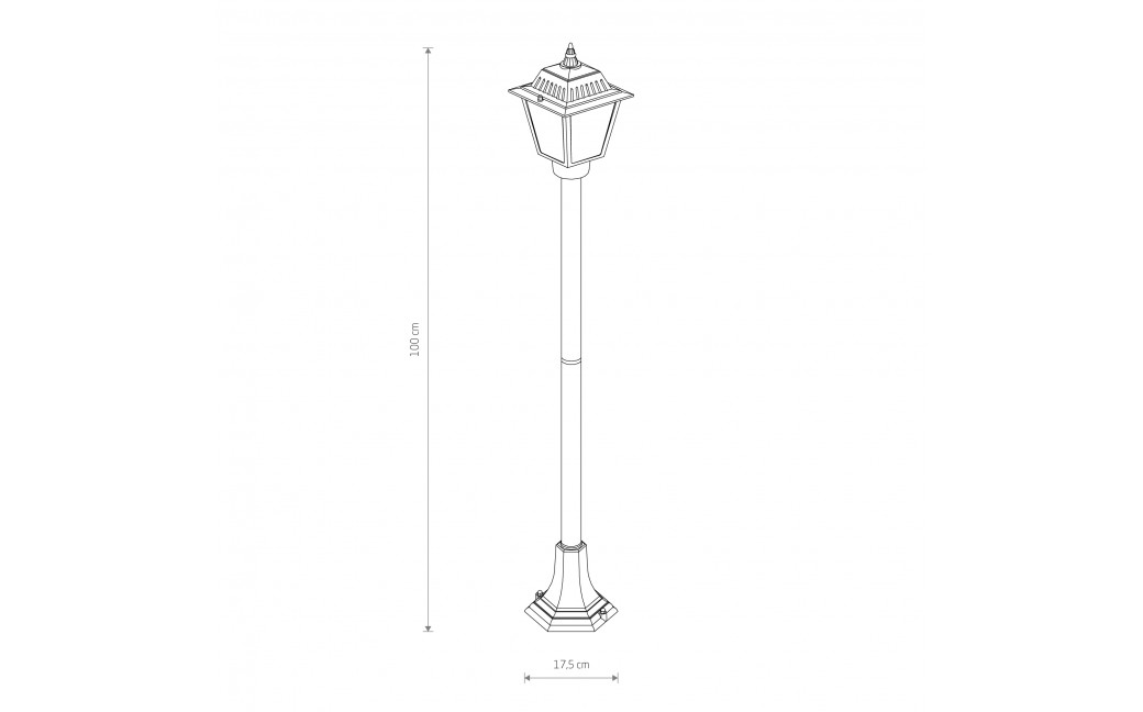 Nowodvorski ANA Zewnętrzna Słupek Max moc 10W only LED E27 Czarny 10501