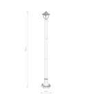 Outdoor lanterns - Nowodvorski ANA Outdoor Pole Max wattage 10W only LED E27 Black 10502 - product 2