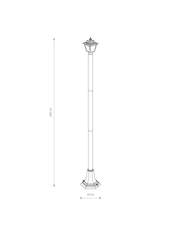 Nowodvorski ANA Zewnętrzna  Słupek Max moc 10W only LED E27 Czarny 10502 - produkt 2