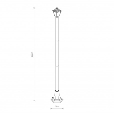 Nowodvorski ANA Zewnętrzna Słupek Max moc 10W only LED E27 Czarny 10502