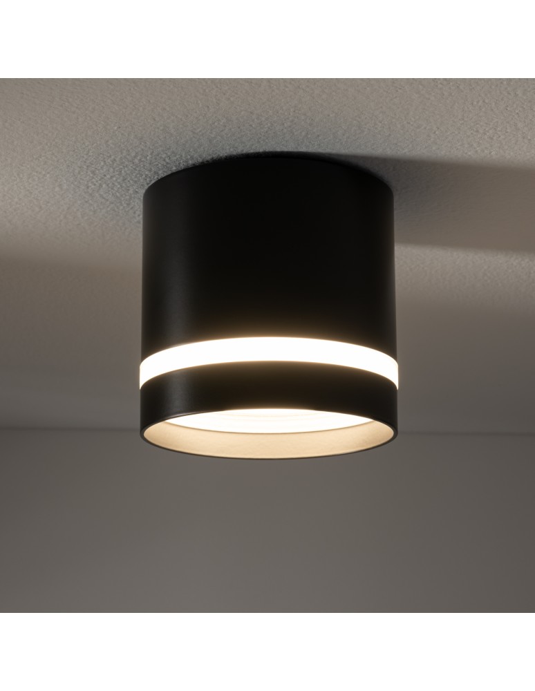 Round ceiling luminaires - Nowodvorski CRES Spot Surface Mounted Max wattage 12W only LED GX53 Black 10480 - product kolory-swiatla.pl 2