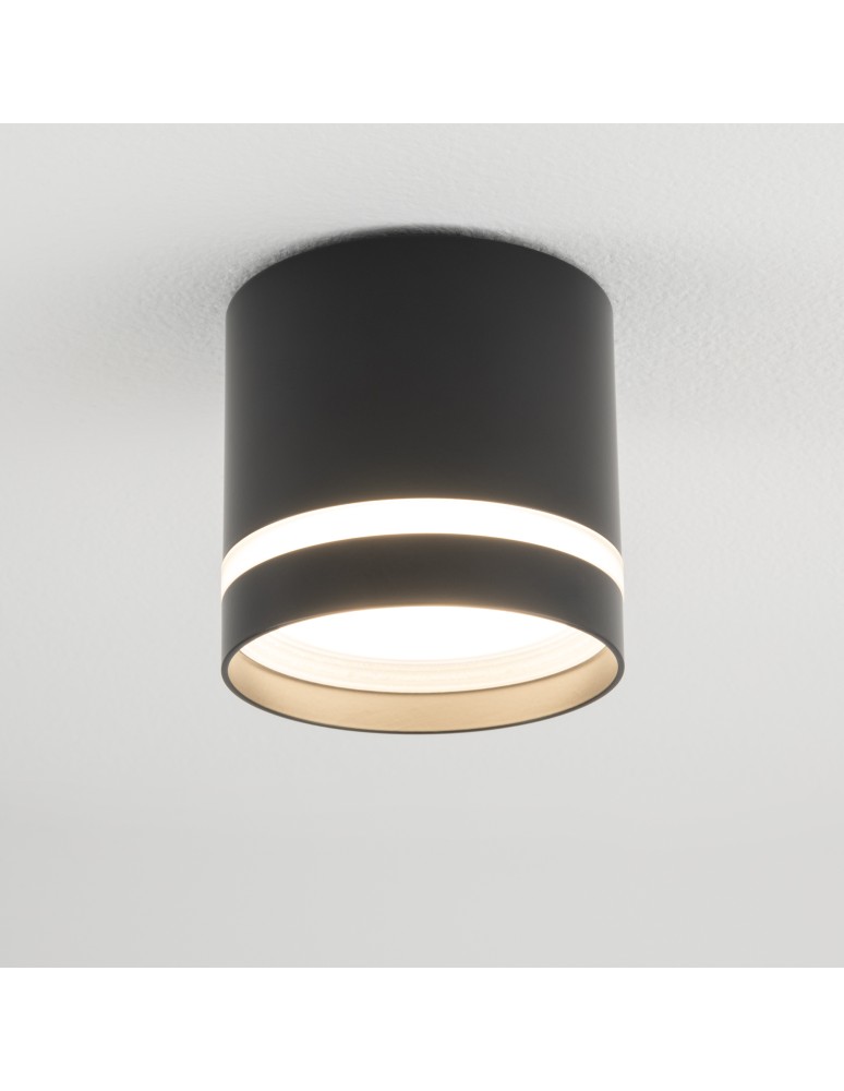 Round ceiling luminaires - Nowodvorski CRES Spot Surface Mounted Max wattage 12W only LED GX53 Black 10480 - product kolory-swiatla.pl 6