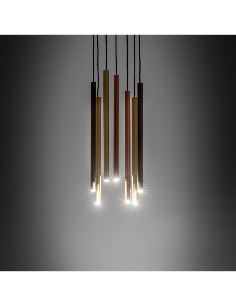 Pendant tube lamps - Nowodvorski LASER 490 Suspended Ceiling Max power 7x10W only LED G9 Multicolor 10704 - product kolory-swiatla.pl 3