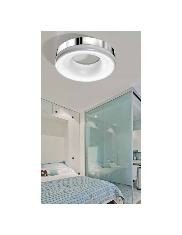 LED Plafonds - Azzardo RING LED 3000K CH 1xLED Ceiling and Wall Mount Chrome AZ2947 - product kolory-swiatla.pl 2