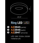 LED Plafonds - Azzardo RING LED 3000K CH 1xLED Ceiling and Wall Mount Chrome AZ2947 - product 3