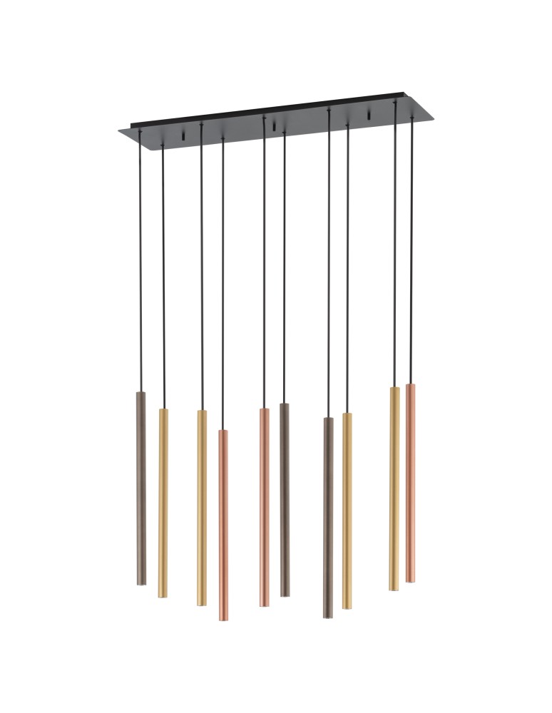 Pendant tube lamps - Nowodvorski LASER 490 Suspended Ceiling Max power 10x10W only LED G9 Multicolor 10705 - product kolory-swiatla.pl 1