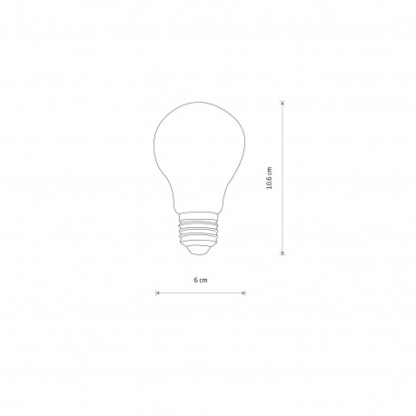 Nowodvorski BULB LED E27, A60, 10W Źródła światła i akcesoria E27 Max moc 10W LED 3000K Transparentny bursztynowy 10588