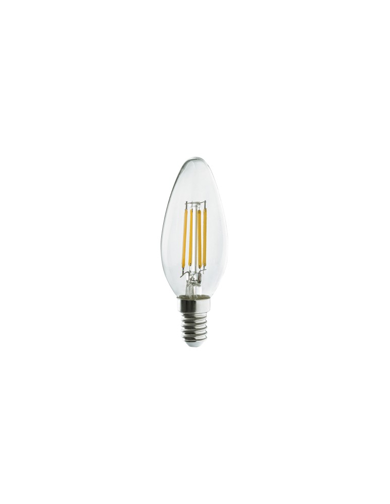 E14 230V LED bulbs - Nowodvorski BULB LED E14, C35, 6W Light source and accessories E14 Max wattage 6W LED 3000K Transparent Amber 10589 - product kolory-swiatla.pl 1