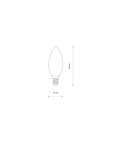 Nowodvorski BULB LED E14, C35, 6W Light source and accessories E14 Max wattage 6W LED 3000K Transparent Amber 10589 - product 2