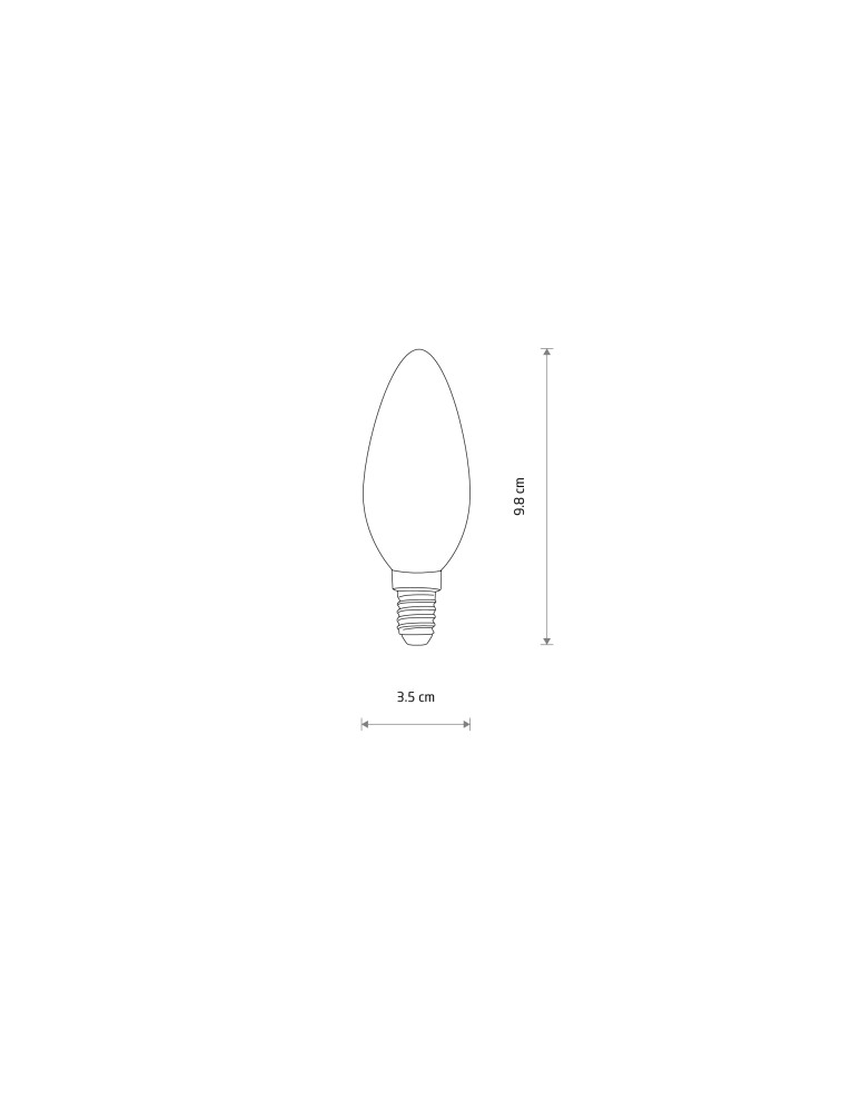 E14 230V LED bulbs - Nowodvorski BULB LED E14, C35, 6W Light source and accessories E14 Max wattage 6W LED 3000K Transparent Amber 10589 - product kolory-swiatla.pl 2