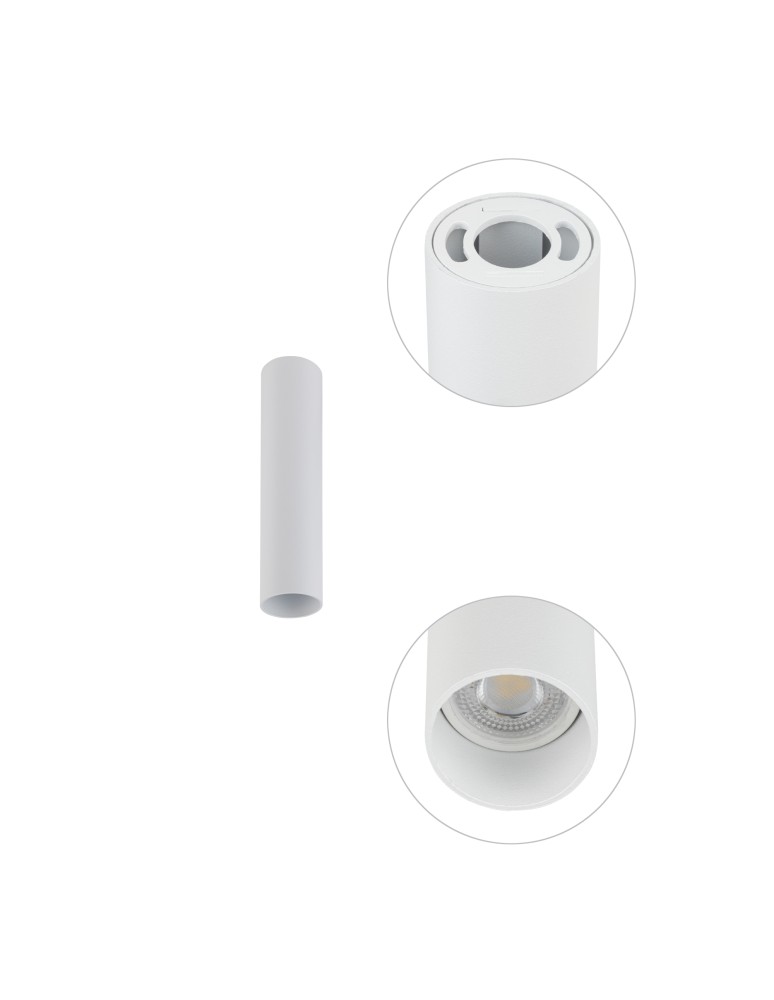 Round ceiling luminaires - Nowodvorski FOURTY S Spot Surface Mounted Max wattage 10W only LED GU10 R35 White 10734 - product kolory-swiatla.pl 4