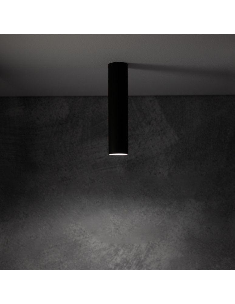 Round ceiling luminaires - Nowodvorski FOURTY S Spot Surface Mounted Max wattage 10W only LED GU10 R35 Black 10735 - product kolory-swiatla.pl 2