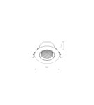 LED flush-mounted lamps - Nowodvorski EGINA LED 5W Spot Flush Mounted Max wattage 5W LED 4000K White 10547 - product 4