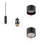 Pendant tube lamps - Nowodvorski FOURTY S Ceiling Pendant Max wattage 10W only LED GU10 R35 Black 10765 - product 4