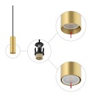 Pendant tube lamps - Nowodvorski FOURTY S Ceiling Pendant Max wattage 10W only LED GU10 R35 Brass 10766 - product 4