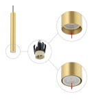 Pendant tube lamps - Nowodvorski FOURTY M Ceiling Pendant Max wattage 10W only LED GU10 R35 Brass 10772 - product 4
