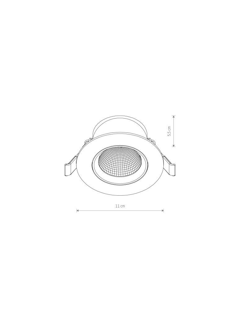 LED flush-mounted lamps - Nowodvorski EGINA LED 10W Flush Mounted Spot Max power 10W LED 3000K White 10551 - product kolory-swiatla.pl 6