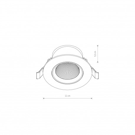 Nowodvorski EGINA LED 10W Spot Podtynkowa Max moc 10W LED 3000K Czarny 10553