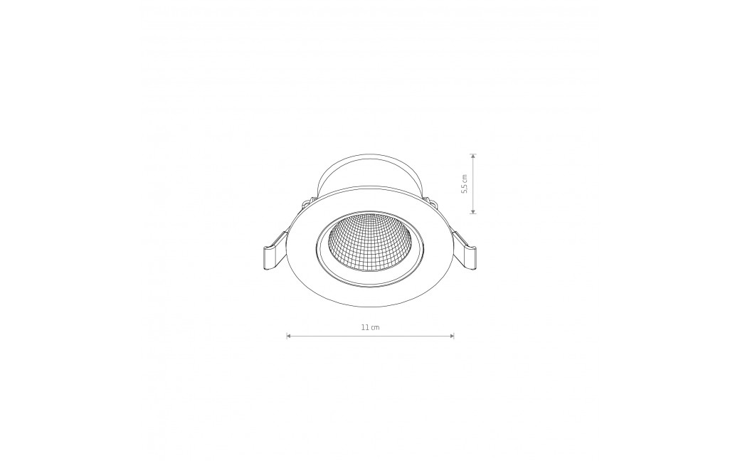 Nowodvorski EGINA LED 10W Spot Podtynkowa Max moc 10W LED 3000K Czarny 10553