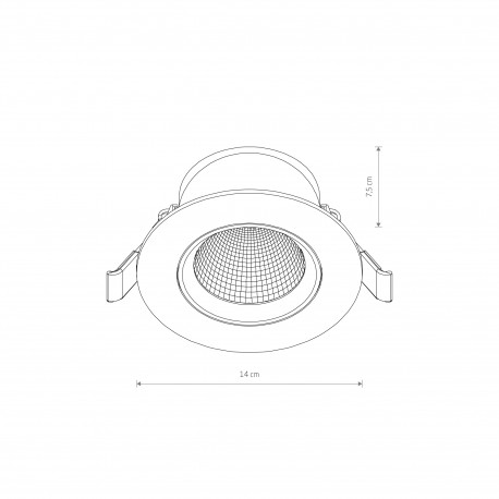 Nowodvorski EGINA LED 15W Spot Podtynkowa Max moc 15W LED 3000K Czarny 10557