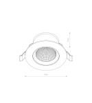 LED flush-mounted lamps - Nowodvorski EGINA LED 15W Spot Flush Mounted Max power 15W LED 4000K Black 10558 - product 5