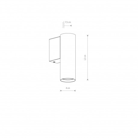 Nowodvorski FOURTY WALL S Ścienna Kinkiet Max moc 10W only LED GU10 R35 Biały 10746