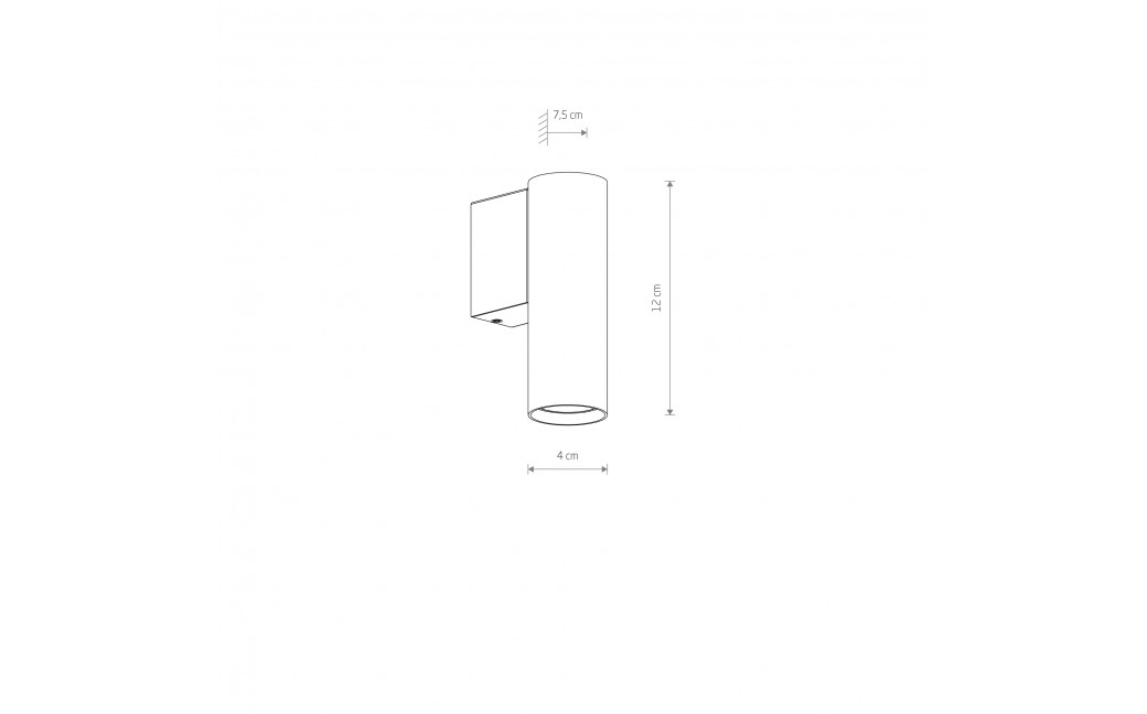 Nowodvorski FOURTY WALL S Ścienna Kinkiet Max moc 10W only LED GU10 R35 Biały 10746