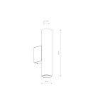 Tube wall lamps - Nowodvorski FOURTY WALL M Wall Wall lamp Max power 10W only LED GU10 R35 Brass 10754 - product 5