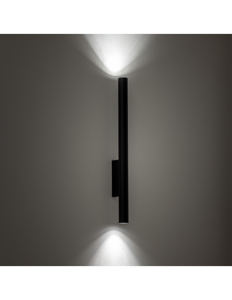 Tube wall lamps - Nowodvorski FOURTY WALL XL Wall lamp Max power 10W only LED Black 10759 - product kolory-swiatla.pl 2