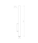 Tube wall lamps - Nowodvorski FOURTY WALL XL Wall Wall lamp Max power 10W only LED GU10 R35 Brass 10760 - product 6
