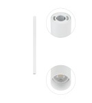 Round ceiling luminaires - Nowodvorski FOURTY M Spot Surface Mounted Max wattage 10W only LED GU10 R35 White 10820 - product 4