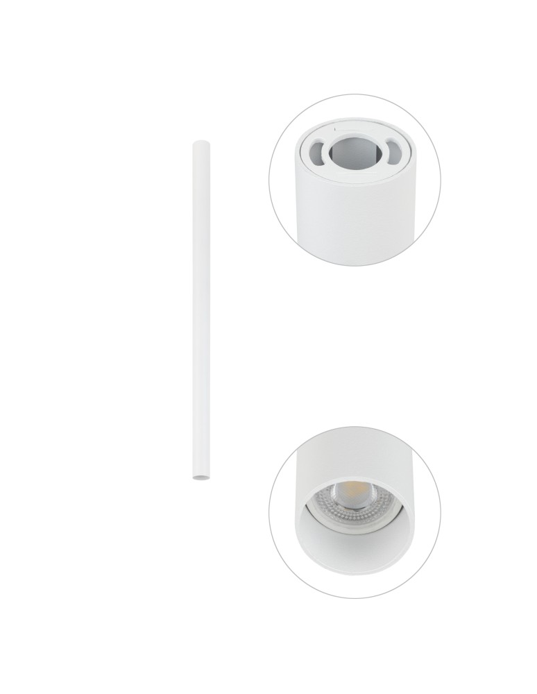 Round ceiling luminaires - Nowodvorski FOURTY M Spot Surface Mounted Max wattage 10W only LED GU10 R35 White 10820 - product kolory-swiatla.pl 4