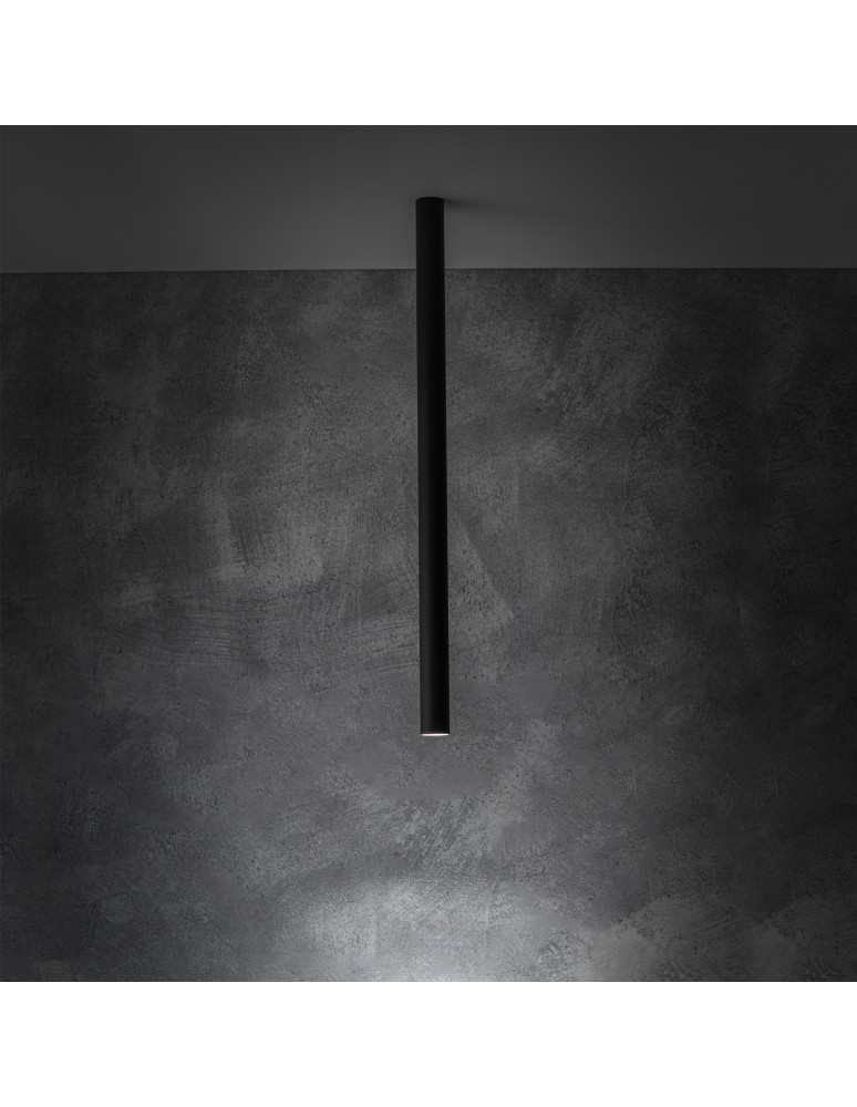 Round ceiling luminaires - Nowodvorski FOURTY M Spot Surface Mounted Max wattage 10W only LED GU10 R35 Black 10821 - product kolory-swiatla.pl 2