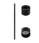 Round ceiling luminaires - Nowodvorski FOURTY XL Spot Surface Mounted Max wattage 10W only LED GU10 R35 Black 10825 - product 5