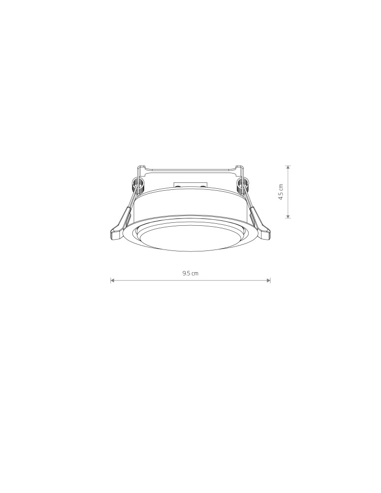 Round flush-mounted lamps - Nowodvorski UNO S Spot Concealed Max wattage 15 W only LED GX53 White 10840 - product kolory-swiatla.pl 6