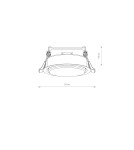 Round flush-mounted lamps - Nowodvorski UNO S Spot Concealed Max wattage 15 W only LED GX53 Black 10841 - product 6