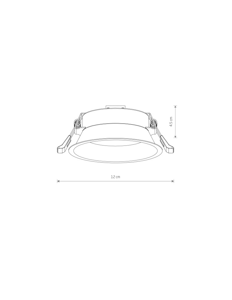 Round flush-mounted lamps - Nowodvorski UNO M Spot Concealed Max wattage 15 W only LED GX53 White 10842 - product kolory-swiatla.pl 5