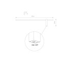 LED wall lamps - Nowodvorski MOTIVE LED M Wall lamp with switch Max wattage 11W LED 4000K Black 10852 - product 2