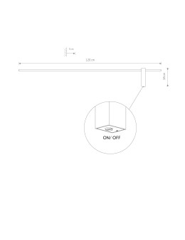 Nowodvorski MOTIVE LED L Wall lamp with switch Max power 16W LED 4000K Black 10851 - product 2