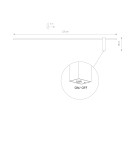 LED wall lamps - Nowodvorski MOTIVE LED L Wall lamp with switch Max power 16W LED 4000K Black 10851 - product 3