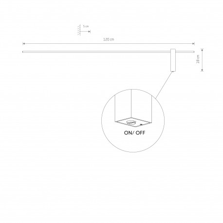 Nowodvorski MOTIVE LED L Ścienna Kinkiet z włącznikiem Max moc 16W LED 4000K Czarny 10851