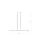 Pendant lamps over the island - Nowodvorski BAR LED M Ceiling Pendant Max power 24W LED 4000K Black 10848 - product 3