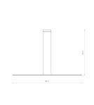 Pendant lamps over the island - Nowodvorski BAR LED L Ceiling Pendant Max power 27W LED 4000K Black 10850 - product 3