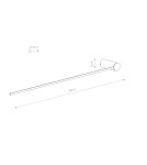 LED wall lamps - Nowodvorski ARM LED L Wall Mounted picture wall lamp Max wattage 14W LED 4000K Black 10856 - product 2
