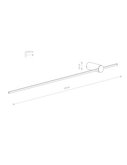 Nowodvorski SABER LED L Wall Wall lamp Picture wall lamp Max power 16W LED 4000K Black 10854 - product 2