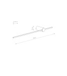 Designer wall lamps - Nowodvorski SABER LED M Wall Wall lamp Picture wall lamp Max power 11W LED 4000K Black 10853 - product 2