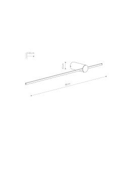 Nowodvorski SABER LED M Wall Wall lamp Picture wall lamp Max power 11W LED 4000K Black 10853 - product 2