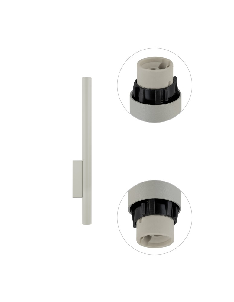 Tube wall lamps - Nowodvorski FOURTY WALL XL Wall Wall lamp Max power 10W only LED GU10 R35 Grey 10892 - product kolory-swiatla.pl 5