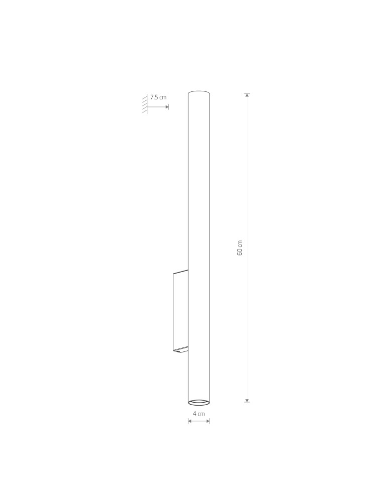 Tube wall lamps - Nowodvorski FOURTY WALL XL Wall Wall lamp Max power 10W only LED GU10 R35 Grey 10892 - product kolory-swiatla.pl 6